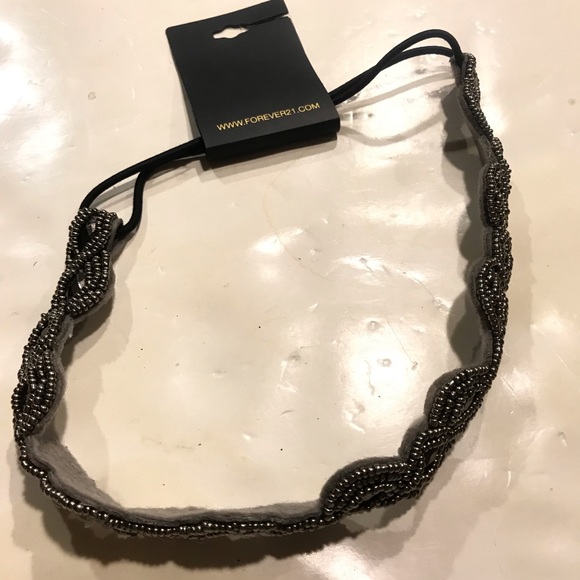 3 Forever21 PEWTER Beaded Bridesmaid Hair headband - Picture 10 of 16